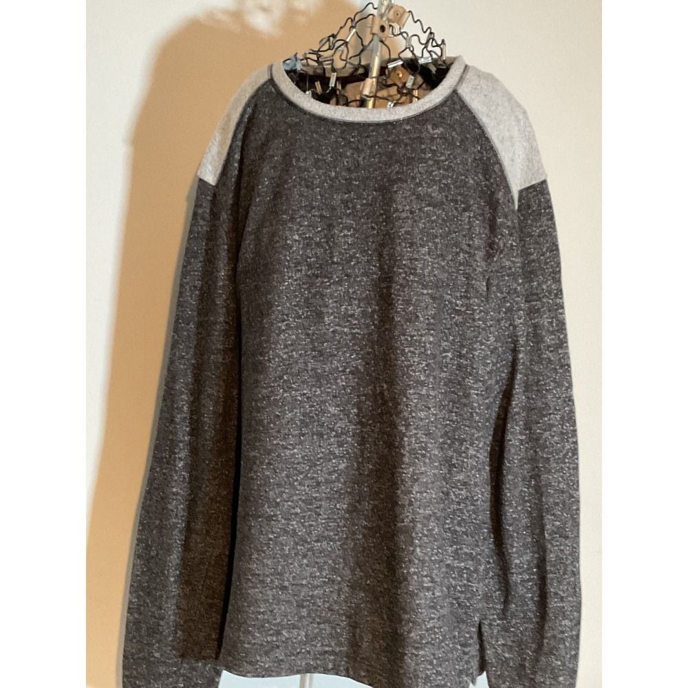Tommy Bahama Mens XXL Raglan Long Sleeve Sweatshirt Charcoal Grey Heathered Logo